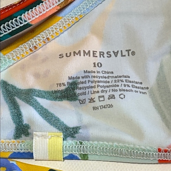 Summersalt x Rifle Paper Co. Limited Edition Floral Sicily Print Bikini Sz10 - Picture 8 of 13